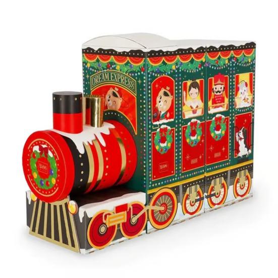 Dream Express Advent Calendar 2025 24 Days Christmas Countdown Train with Drawers Holiday Decor for Kids Adults