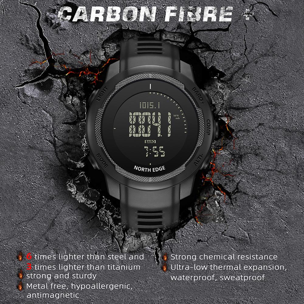 Men S Outdoor Sports Digital Watch Compass Altimeter Barometer 50m Waterproof Watch