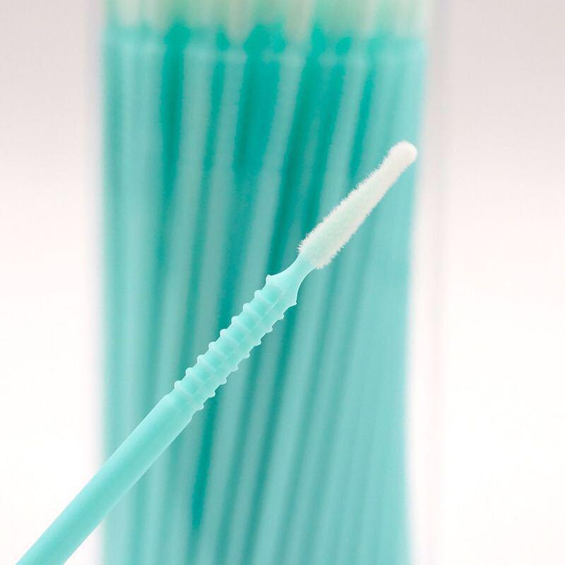 Mint Green Long-tip Cotton Swabs for Eyelash Perming and Nano Tip Cleaning
