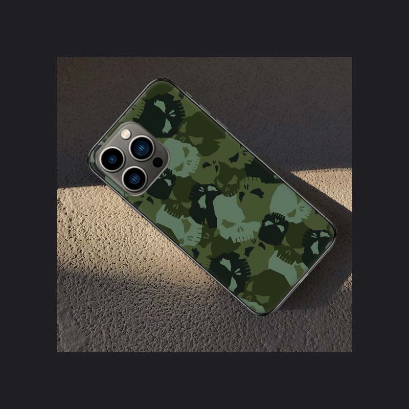 Camouflage Farbe Handyhülle Für Apple Iphone 16 15 Plus Weich 13 12 Mini Hülle 11 14 Pro Max Capa X XS XR 8 7 Schale Coque Silikon
