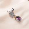 Natural Amethyst Pendant 925 Stamped Silver Handmade Jewelry Thanksgiving Gift PP-55-5