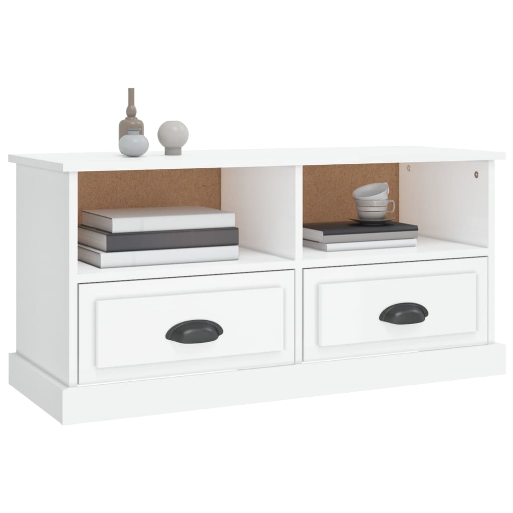 Vidaxl TV Cabinet, White High Gloss, 93X35.5X45 Cm