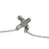 TIFFANY&Co. Cross-stitch Necklace Pt950Platinum/diamond 3.85g Women Used