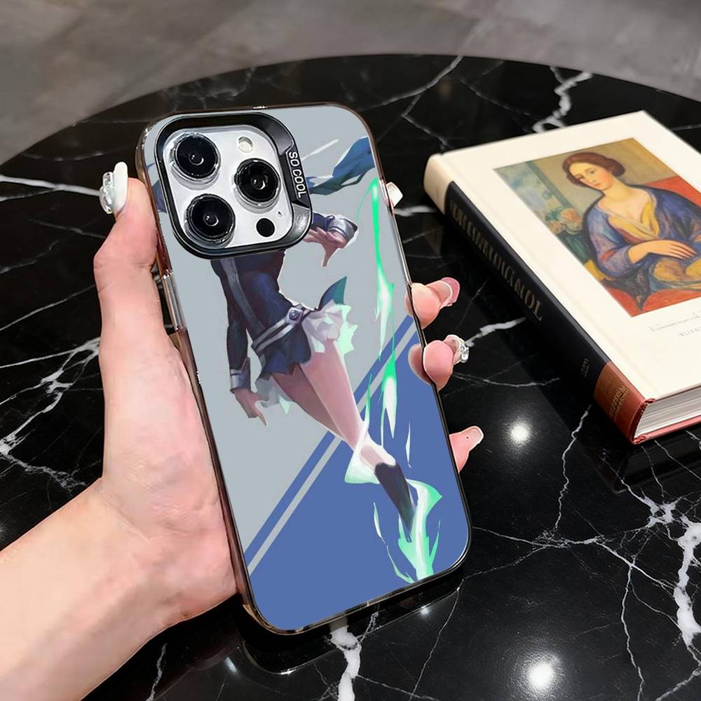 Black Rock Shooter Lenalee Lee Phone Case For iPhone 17,16,15,14,13,12,11 Plus,Pro Max,XS,Colorful Silver Black Cover iPhone16promax
