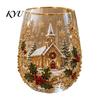 Feestelijk Ritueel Eetkamer Accessoire 330ML Kerst Glas Waterbeker, Krans/Kerstman/Hert/Kousen/Sneeuwman Patroon Feestelijk Glaswerk Seizoensgebonden