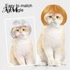Small Pet Party Accessory Bob Wig, Funny Cat Wig with Adjustable Elastic Band, Soft Breathable Strap Headpiece Mesh, Cute Cosplay for Dogs And