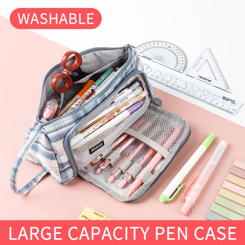 Multi Layer Large Capacity Pencil Case Pen Storage Supplies Pen Box Kawaii Cute Pencil Cases Bags Stationary School Supplies