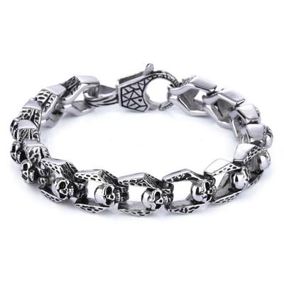 Niche Skull Bracelet Personalized Trendy Man Stainless Steel Retro Bracelet Titanium Steel