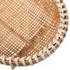 Bamboo Woven Storage Basket Handmade Grain Texture Breathable Lightweight Portable for Fruit Vegetables Clothes Books