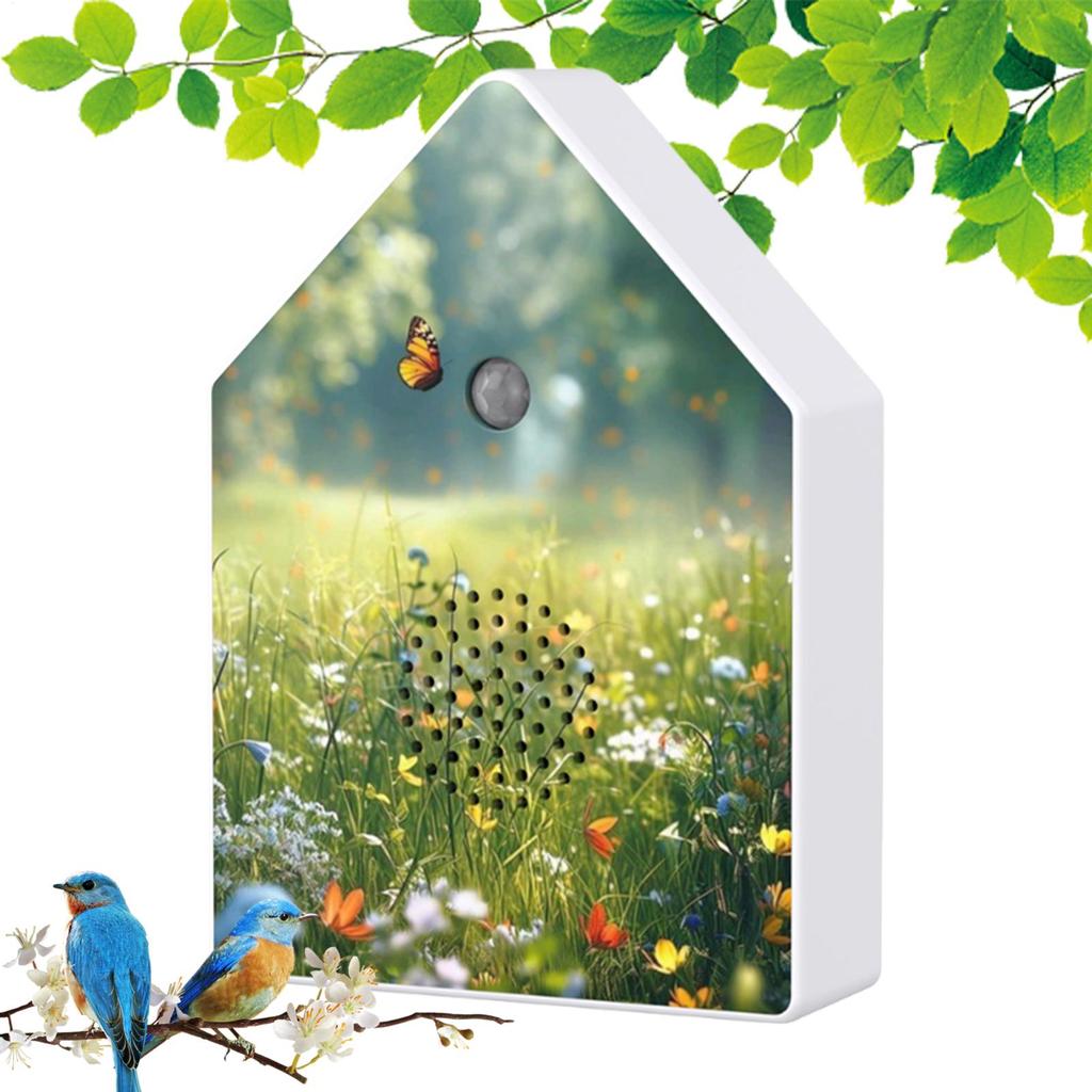 Natural Singing Chirping Bird Box Reed Butterfly Forests Pattern White Noise Music Device With Timer Sensor For Yoga Spa