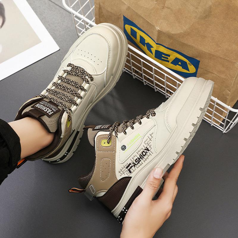 Sneakers for Men Autumn Thick Sole Vulcanized Shoes Outdoor Non-slip Male Hiking Shoe Breathable High-top Ankle Boots Sport Shoe