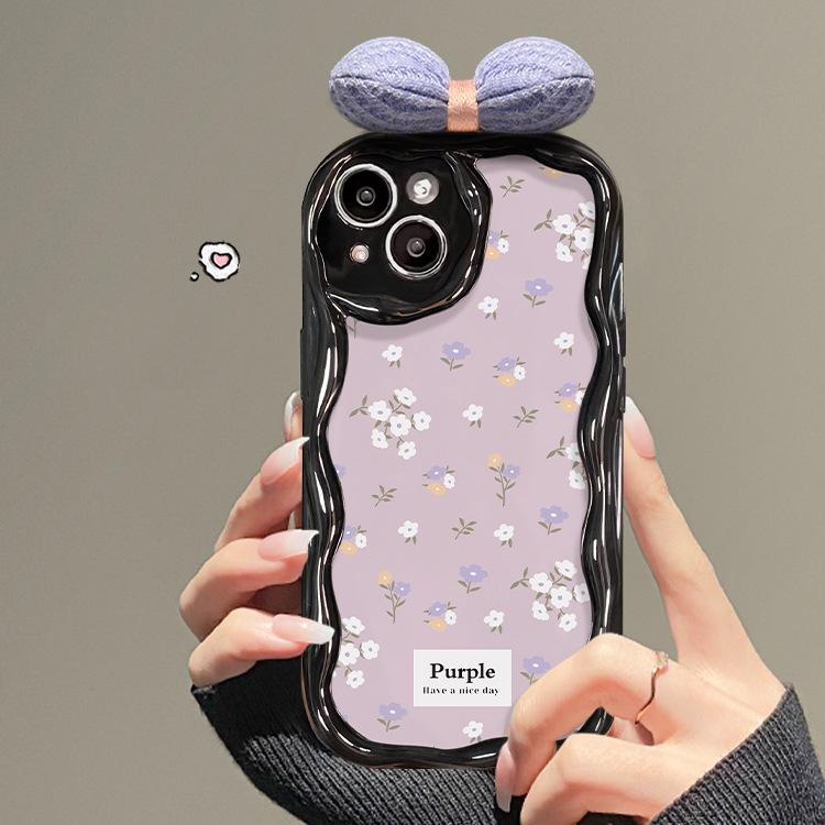 Schleife Floral Geeignet für Apple 15 Handyhülle IPhone 14pro Vollständig einschließend Sturzsicher 13/12 Mini Silikon Weich