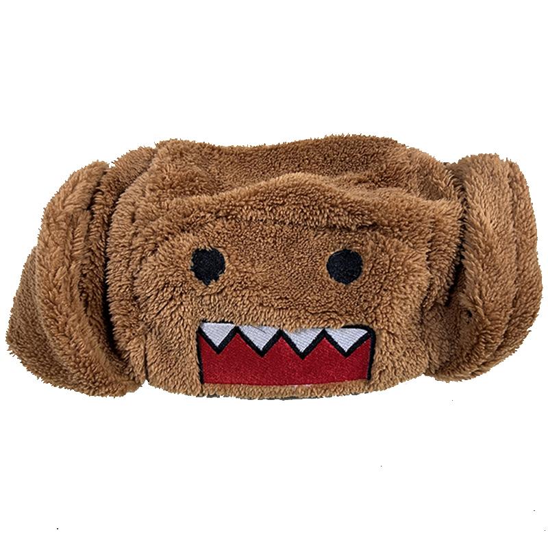 Domo Kun Sprint Autume Brown Hat Ushanka Hat Cute Winter Hat for Boys Girls Kids Cartoon Anime Cap Gorras