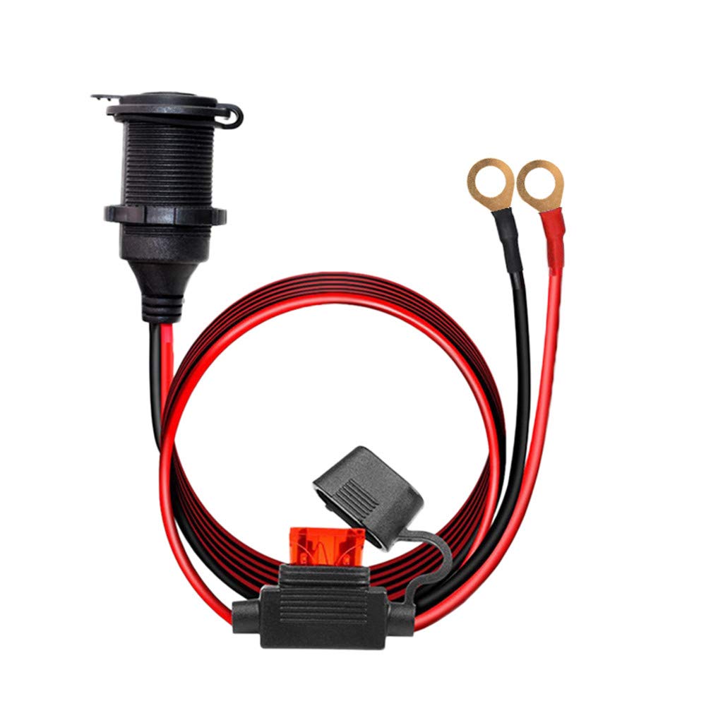 12V/24V Car Cigarette Lighter Adapter Socket Can be Fixed 14AWG