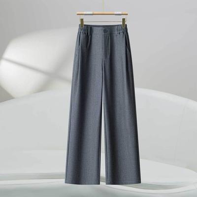 American Suit Casual Wide-leg Pants Women's 1116 Summer Thin High-waisted Thin Vertical Loose Versatile Straight-leg Pants