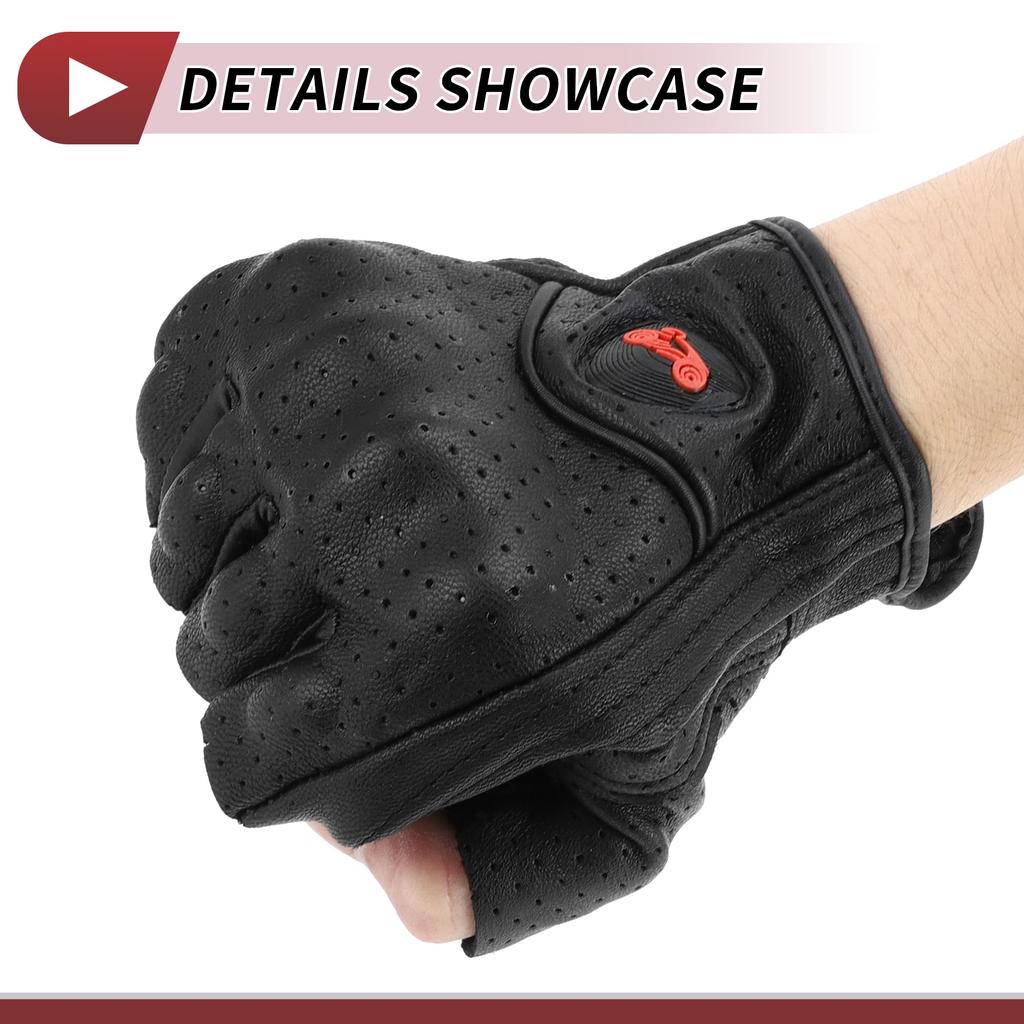 HEROFFIX Motorcycle Smartphone 1 Size L Gloves, Leather, Compatible, Non-Slip, Shockproof, Durable, Spring, Summer, Autumn, Winter, Pair,