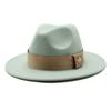 Autumn and Winter Big Eave Hat Fashion Woolen Top Hat Men's and Women's Woolen Panama Jazz Fedora