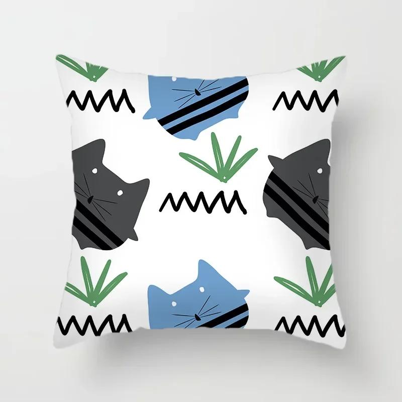 45X45cm Cute Cartoon Animal Pillowcase Elephant Crocodile Sofa Cushion Cover Decoration Kids Bedroom   Home Decor