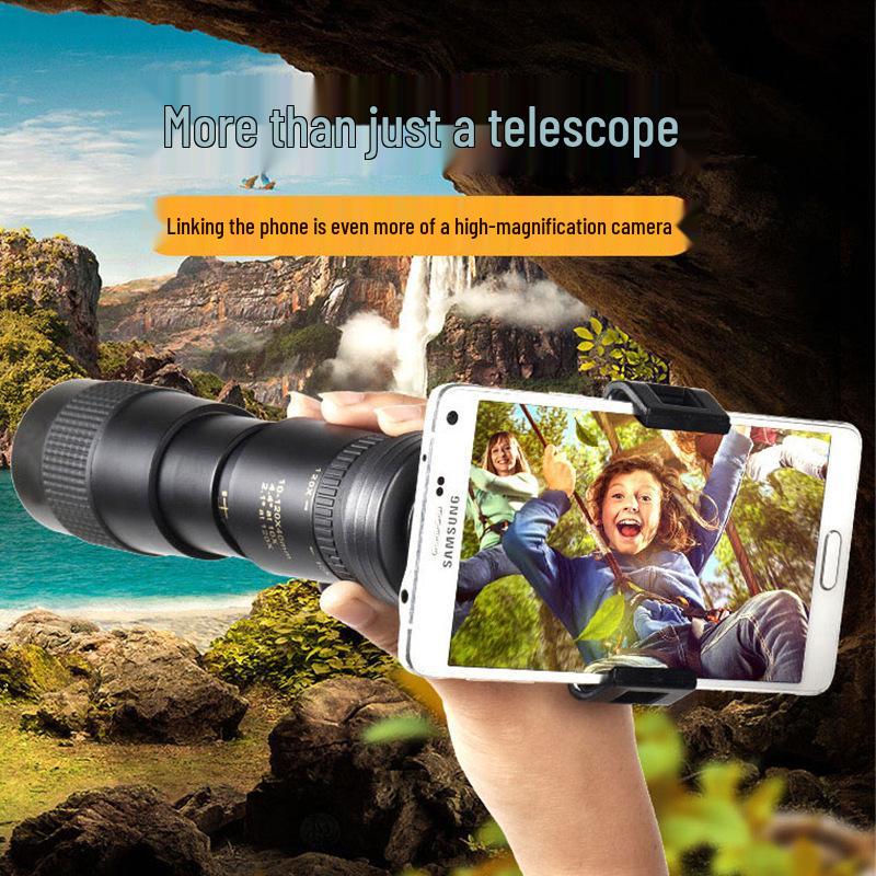 High-Definition 10-300×40 Retractable Portable Monocular Telescope