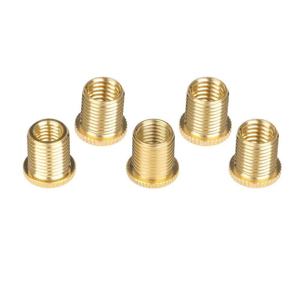 Gold 5Pc Gear Shift Knob Thread Adapter Nut Insert Kit M10x1 25 M10x1 5 M8x1 25