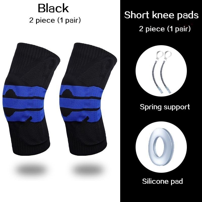 2PCS Elastic Silicon Padded Basketball Knee Pad Support Patella Brace Kneepad Fitness Gear Volleyball Sport Protector