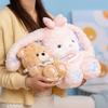 Kawaii Bear / Rabbit Plush Toys Adorable Bunny Dolls Stuffed Hug Pillow Soft Animal Cushion Girls Kids Birthday Christmas Gifts