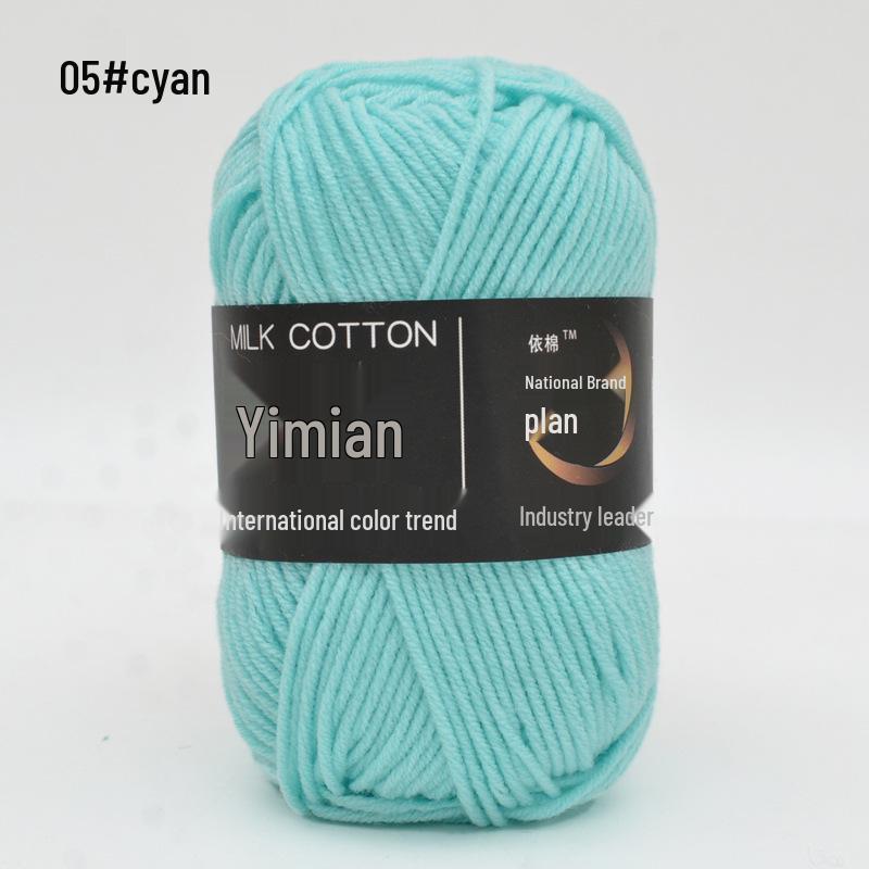 Yimian Milk Cotton Yarn for Baby Crochet: 4 Strands for Dolls, Slippers & Blankets