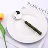 1pc Mirror Stainless Steel Dinnerware Plastic Handle Western Cutlery Butter Knife Fork Spoon Kitchen Party Tableware