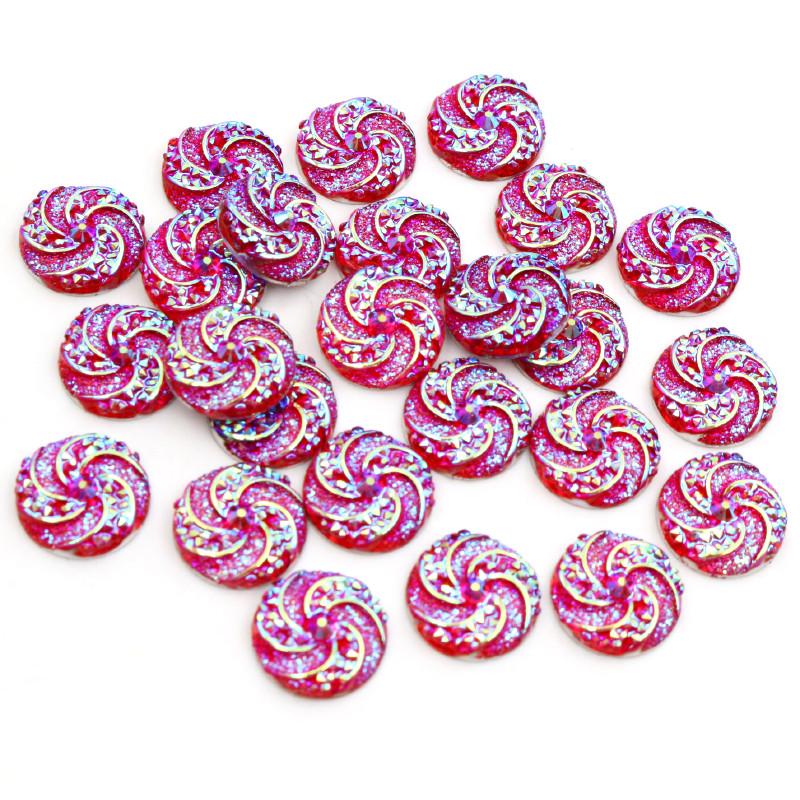 New Fashion 40pcs 12mm Mix Colors Windmill Style Flat back Resin Cabochon  2026 New Arrival