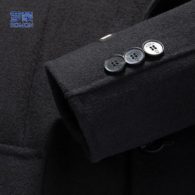 Romon Men's Business Casual Wool Blend Overcoat