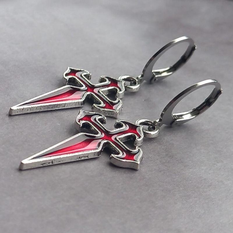 Gothic Punk Retro Cross Earrings