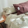 Class A Cotton Washed Cotton 100 Pure Cotton Quilt Cover Bed Sheet Human Shell Edge Striped Dormitory Bedding 3
