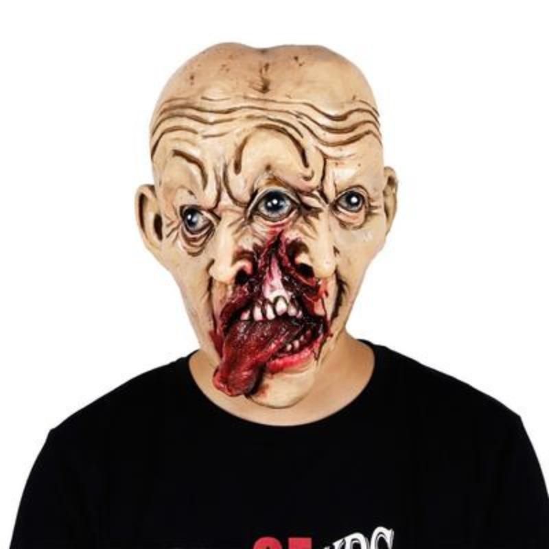 Melting Face Scary Zombies Mask Adult Full Face Head Latex Mask Horror Halloween Cosplay Mask Masquerade Mask