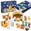 Christmas Advent Calendar Gift Box DIY Christmas Jesus Toys 24Days Countdown Calendar Box Surprise Christmas Gift