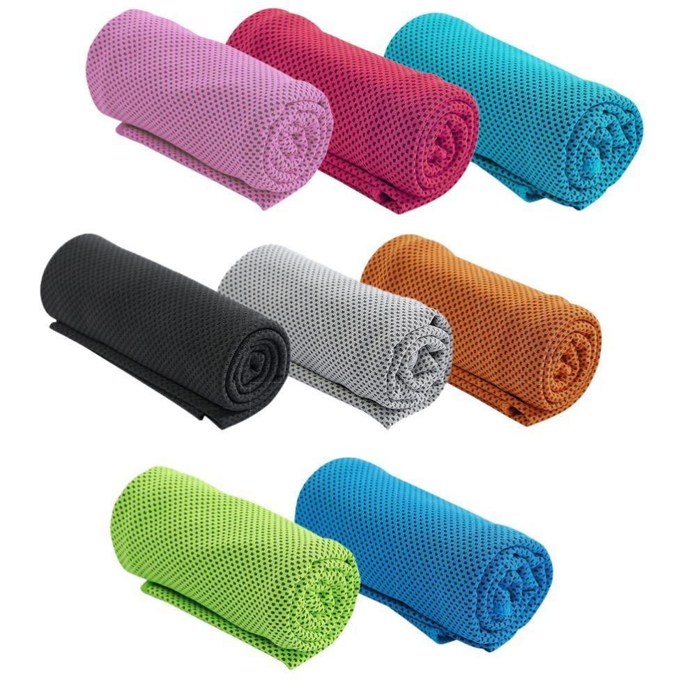8PCS Polyester Cooling Towel Lightweight Microfiber Towel Durable Ice Towel  Hot Weather
