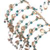 Link Chains for DIY Craft Blue Rhinestone Shell Vintage Style Tassel Chains for DIY Bracelet Supplies