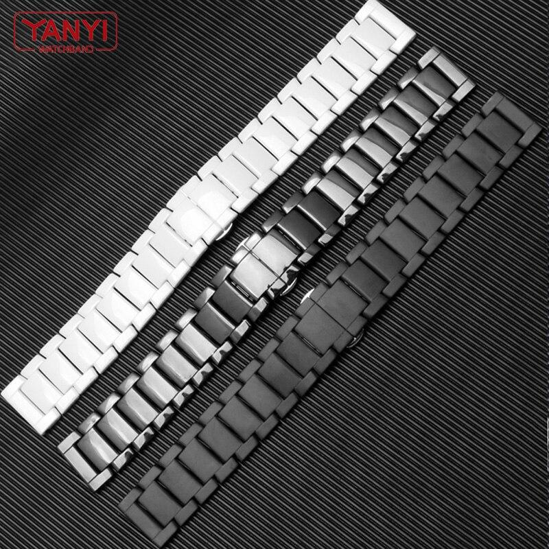 Keramický řemínek na hodinky 22 mm pro AR1507 AR1508 AR1509 řemínek na hodinky pro Samsung Galaxy Watch S3 Gear 46 mm Řemínky na náramek Huawei Watch