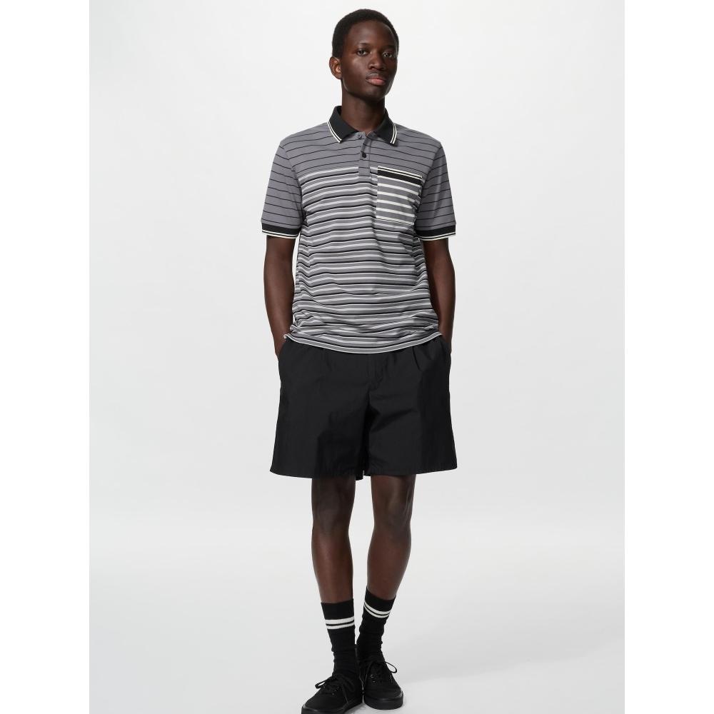 Uniqlo Japan Dry Kanoko Slim Fit Border Polo Shirt