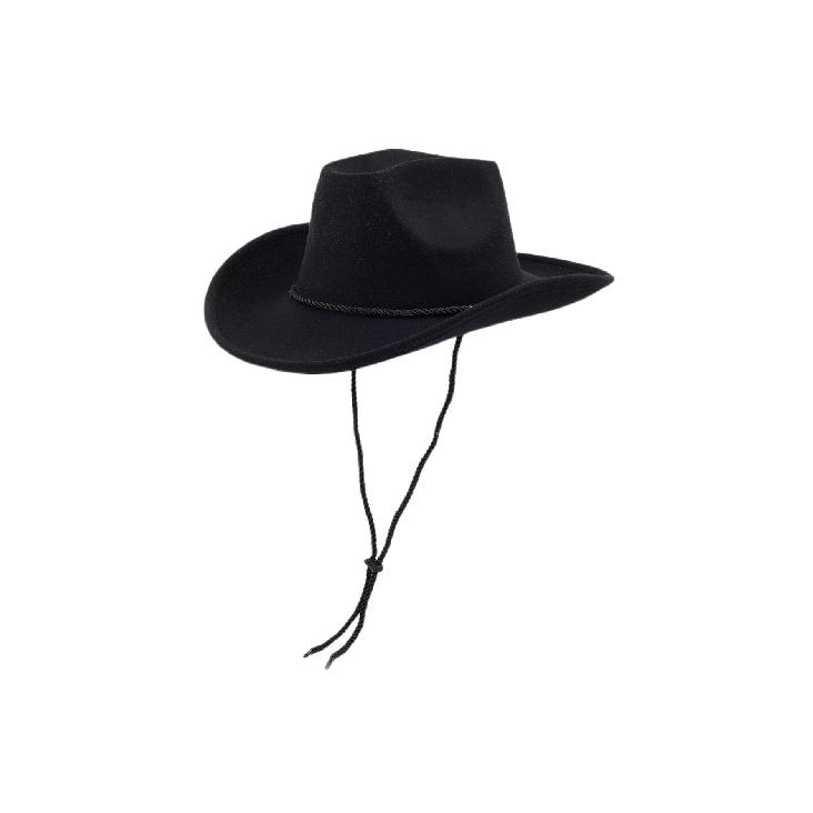 High-quality wool felt hat with windproof strap, stage hat, jazz hat, European and American festival carnival cowboy hat, knight's hat, trendy