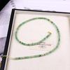 2025 Spring Retro Green Donglin Beaded Necklace for Women - Light Luxury, High-End, New Chinese Style