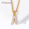 Classic A-Z Initial Letter Pendant Necklace Female 18K Gold Plated Simple Choker Neck Chain Woman Necklaces Jewelry Gifts