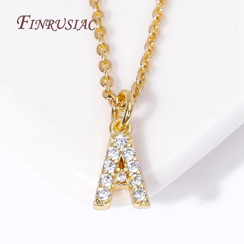 

Classic A-Z Initial Letter Pendant Necklace Female 18K Gold Plated Simple Choker Neck Chain Woman Necklaces Jewelry Gifts