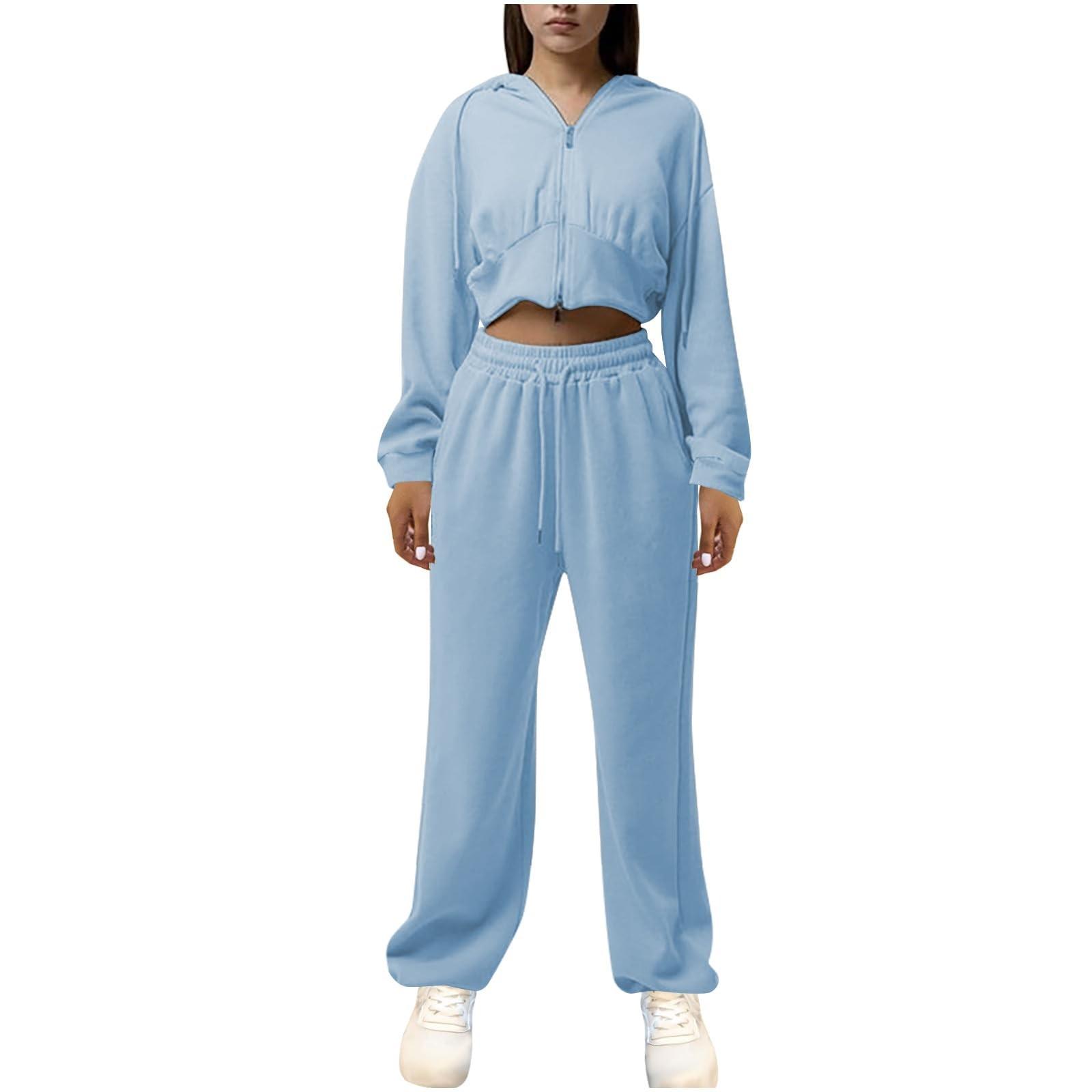 

Женская модная однотонная свободная куртка с капюшоном и длинными рукавами, повседневные брюки на резинке на талии M