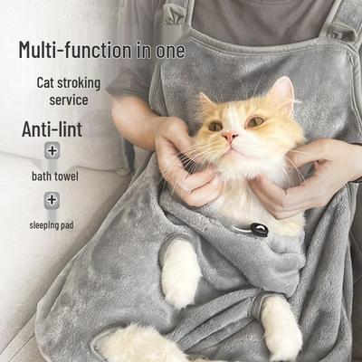 Katzen-Schürze: Anti-Haar, Kratzfest Outdoor Halterung