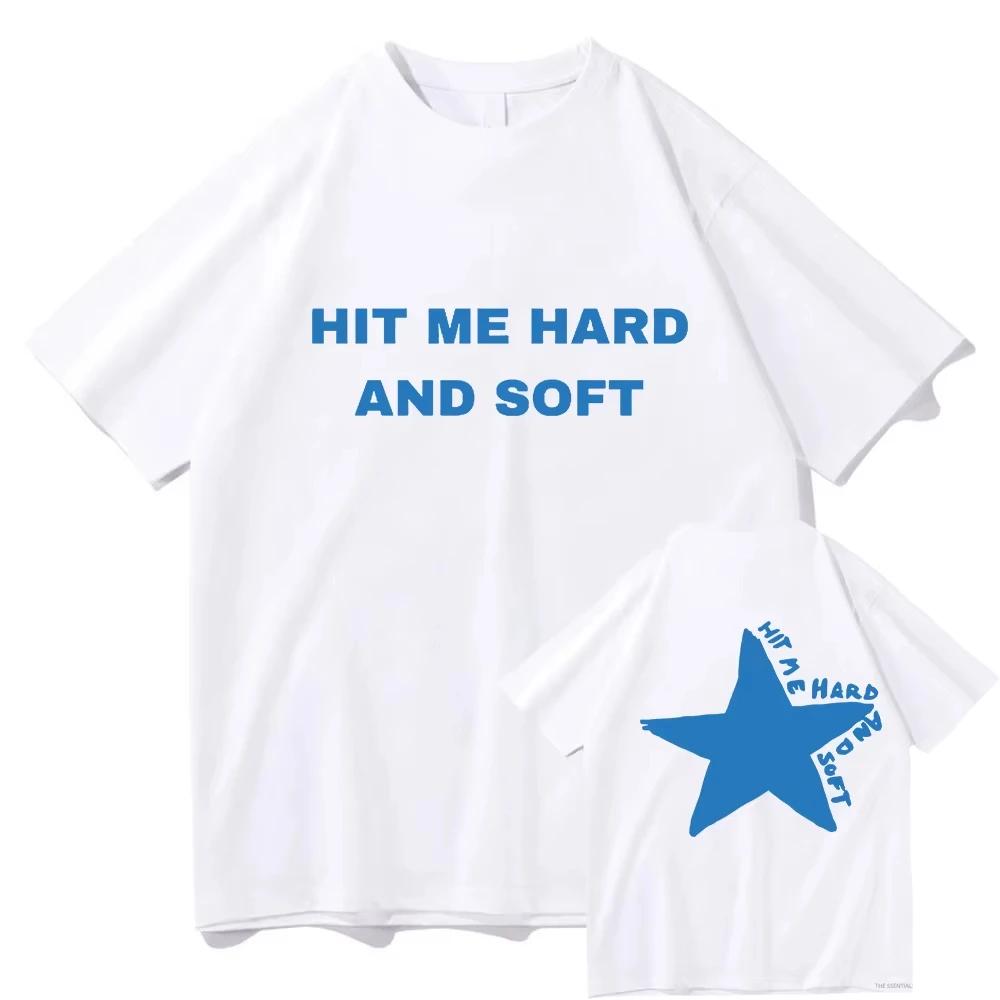 Billie Hit Me Hard and Soft 2025 World Tour Tshirt Funny MenWomen Clothing Harajuku Hip Hop Tshirt Unisex Vintage Cotton Tops
