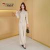 Women's Elegant Long-Sleeve Wide-Leg Pants Two-Piece Set