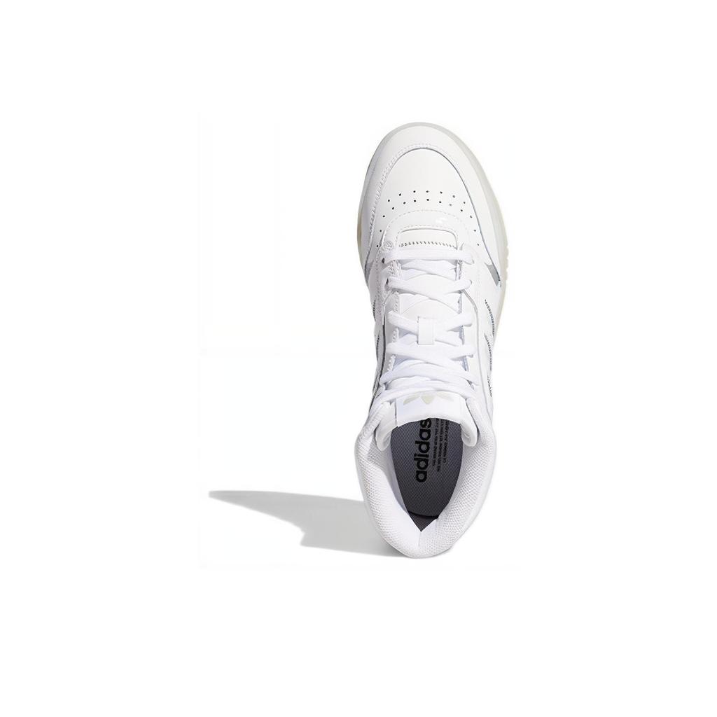 adidas Originals Drop Step Syntetyczna Skóra Trwałe Oddychające Sneakersy za Kostkę Unisex Sneakersy Białe EF7140