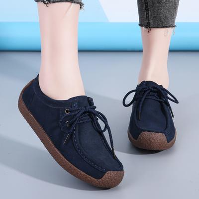 New Suede Leather Women Casual Shoes Flats Sneakers Women Moccasins Designer Loafers Ladies Shoes Woman Chaussures Big Size