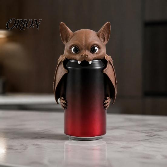 Fun Bar Decor Bat Can Cover Soda Cap, 3D Printed Dust Beverage Lid for Standard Cans, Halloween Drink Covers Reusable Funny Shaped Beer Protector