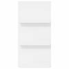 Magazine Shelf with Shelves White 51 x 11 x 102 cm Engineered Wood